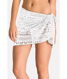 Crochet Hollow Out Sexy Beach Sarong Cover Up