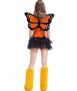 Orange Cute Fairy Butterfly Cosplay Costume
