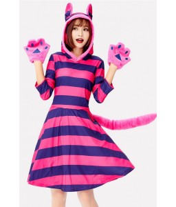 Fuchsia Cat Cute Halloween Cosplay Costume