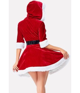 Red Santas Belt Dress Christmas Cosplay Costume