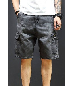 Men Multi-pocket Casual Cargo Denim Shorts