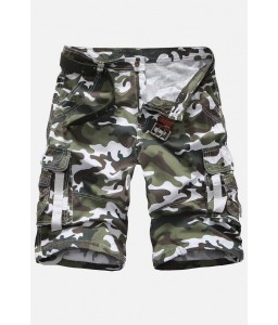 Men Camo Pocket Side Casual Cargo Shorts